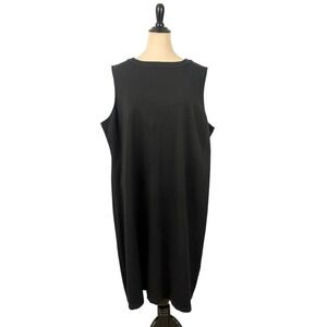 TALBOTS WOMAN Black Sleeveless Knit Midi JUMPER DRESS 24W Casual Modest Classic
